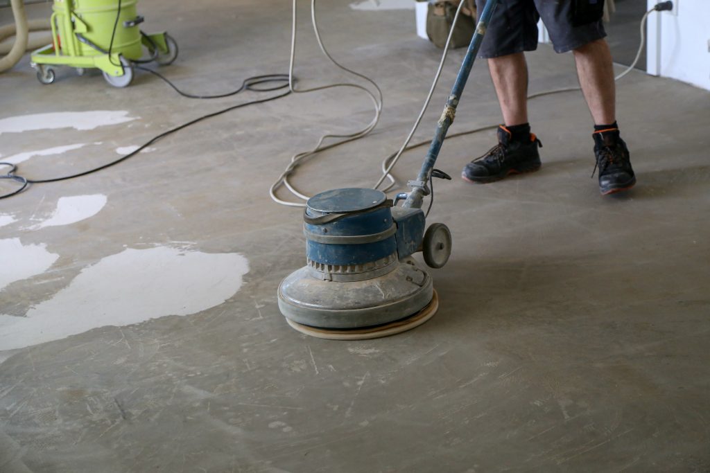 polishing concrete floor